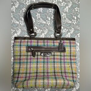 Coach Penelope Tattersall Wool Tote